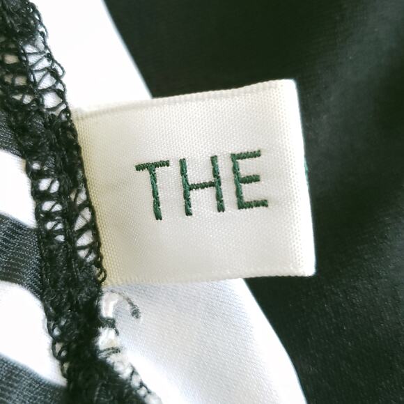 THE OPEN stripe polka dot cutout bandeau monokini one piece swimsuit black white - Picture 10 of 11